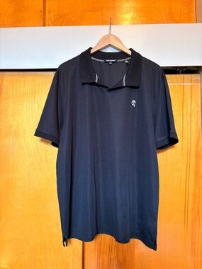 Karl Lagerfeld Black Men's Polo with Signature Skull Emblem